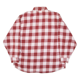 ZAPPING Mens Flannel Shirt Red Check Long Sleeve L
