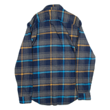 TOMMY HILFIGER Regular Fit Mens Flannel Shirt Blue Check Long Sleeve M