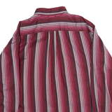 TOMMY HILFIGER Mens Shirt Red Striped Long Sleeve XL