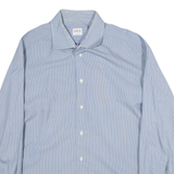 ARMANI COLLEZIONI Mens Shirt Blue Striped Long Sleeve M