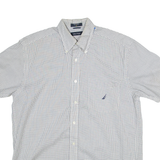 NAUTICA Mens Shirt White Gingham M