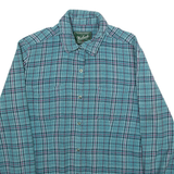 WOOLRICH Womens Shirt Blue Check Long Sleeve M