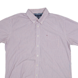 TOMMY HILFIGER Mens Shirt Blue Striped XL