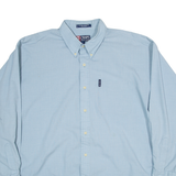 CHAPS Mens Plain Shirt Blue Long Sleeve XL