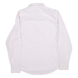 CALVIN KLEIN Slim Fit Mens Shirt Pink Striped Long Sleeve L