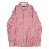 TED BAKER Mens Plain Shirt Red Long Sleeve M