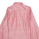 TED BAKER Mens Plain Shirt Red Long Sleeve M