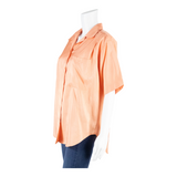 C&A Womens Shirt Blouse Orange Collared S