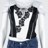 Womens Corset Corset Black V-Neck S