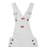 DICKIES Womens Dungarees White Relaxed Denim XS W26 L3