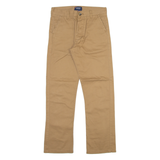 KANGOL Womens Trousers Beige Regular Straight W26 L27