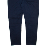 KANGOL Mens Trousers Blue Slim Straight W40 L30