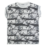 DISNEY Mickey Mouse Comic Womens T-Shirt Black UK 10