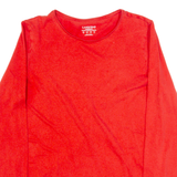 LANDS END Womens T-Shirt Red Long Sleeve S
