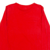 LANDS END Womens T-Shirt Red Long Sleeve S