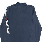 HOLLISTER Mens Polo Shirt Blue Long Sleeve S
