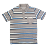 BEN SHERMAN Mens Polo Shirt Grey Striped M