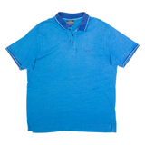 PIERRE CARDIN Mens Polo Shirt Blue 2XL
