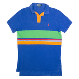 POLO RALPH LAUREN Mens Polo Shirt Blue Striped M