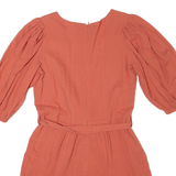 ANTHROPOLOGIE Belted Womens Playsuit Pink Straight UK 6