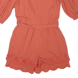 ANTHROPOLOGIE Belted Womens Playsuit Pink Straight UK 6