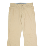 TOMMY HILFIGER Mens Twill Trousers Beige Regular Straight W34 L34