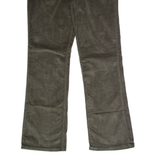 EDDIE BAUER Womens Corduroy Trousers Green Regular Flared W34 L32
