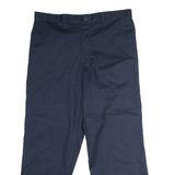DICKIES Workwear Mens Twill Trousers Blue Regular Straight W34 L28