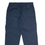 DICKIES Workwear Cargo Mens Trousers Blue Regular Straight W34 L30