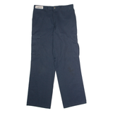 DICKIES Workwear Cargo Mens Trousers Blue Regular Straight W34 L32