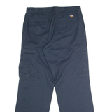 DICKIES Workwear Cargo Mens Trousers Blue Regular Straight W34 L32