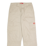 DICKIES Workwear Cargo Womens Twill Trousers Beige Regular Straight W26 L27