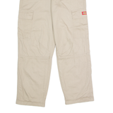 DICKIES Workwear Cargo Womens Twill Trousers Beige Regular Straight W26 L27