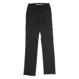 DICKIES Workwear Cargo Womens Trousers Black Regular Straight W24 L31