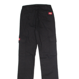 DICKIES Workwear Cargo Womens Trousers Black Regular Straight W24 L31