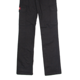 DICKIES Workwear Cargo Womens Trousers Black Regular Straight W24 L31