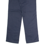 DICKIES Workwear Mens Twill Trousers Blue Slim Straight W32 L30
