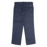 DICKIES Workwear Mens Twill Trousers Blue Slim Straight W32 L30