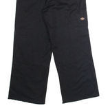 DICKIES Workwear Mens Twill Trousers Black Loose Straight W30 L27