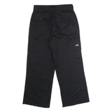 DICKIES Workwear Mens Twill Trousers Black Loose Straight W30 L27