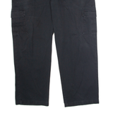 DICKIES Workwear Cargo Mens Twill Trousers Black Relaxed Straight W42 L30