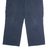 DICKIES Workwear Cargo Mens Twill Trousers Blue Regular Straight W42 L29