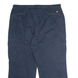 DICKIES Workwear Cargo Mens Twill Trousers Blue Regular Straight W42 L29