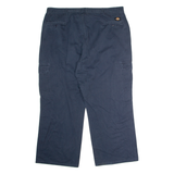 DICKIES Workwear Cargo Mens Twill Trousers Blue Regular Straight W42 L29