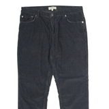REISS Mens Corduroy Trousers Black Regular Straight W34 L28