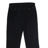 TOMMY HILFIGER Mens Corduroy Trousers Black Slim Straight W35 L30