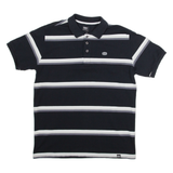 LEE Mens Polo Shirt Black Striped XL