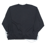 ADIDAS ORIGINALS Womens Sweatshirt Black Crew Neck UK 12