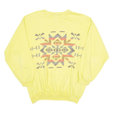 EDITH KUMAR Mens Sweatshirt Yellow Crew Neck M