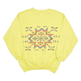 EDITH KUMAR Mens Sweatshirt Yellow Crew Neck M
